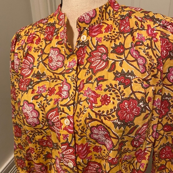 dRA Anthropologie Women’s Maxi Floral Button Belt Pockets Cotton size medium - Picture 5 of 16